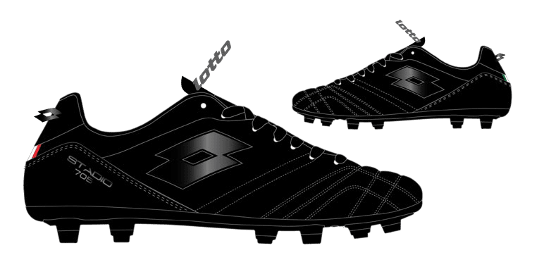 Buty piłkarskie lanki Lotto STADIO 705 FG czarny
