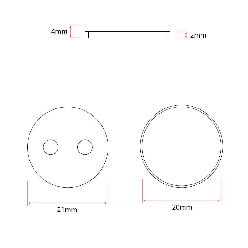 Klocki hamulcowe CS001-R żywiczne 20mm do Xiaomi - 2 komplety — zdjęcie 3