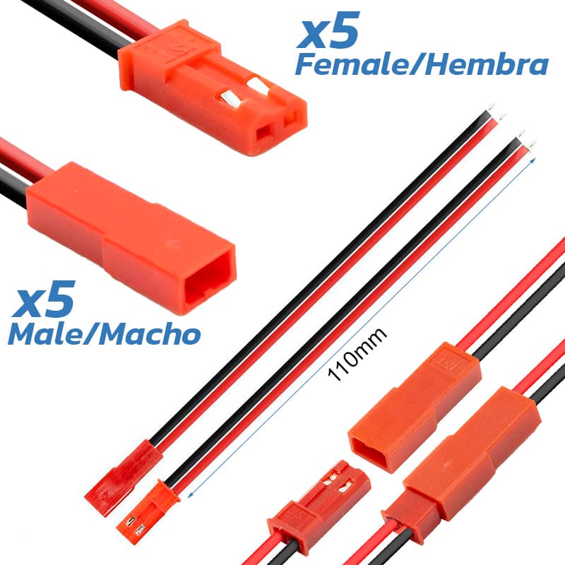 Złącze JST z kablem – 5M/5F — zdjęcie 6