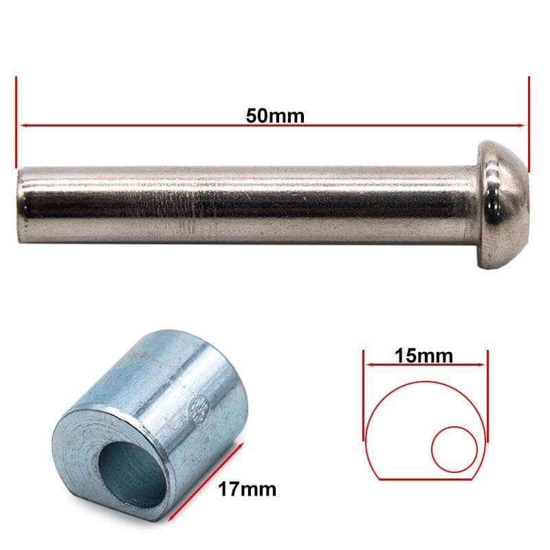 Sworzeń 8/M6x50mm do kolumny kierownicy Xiaomi pierwsze wersje 1S, Essential, Pro2 — zdjęcie 2
