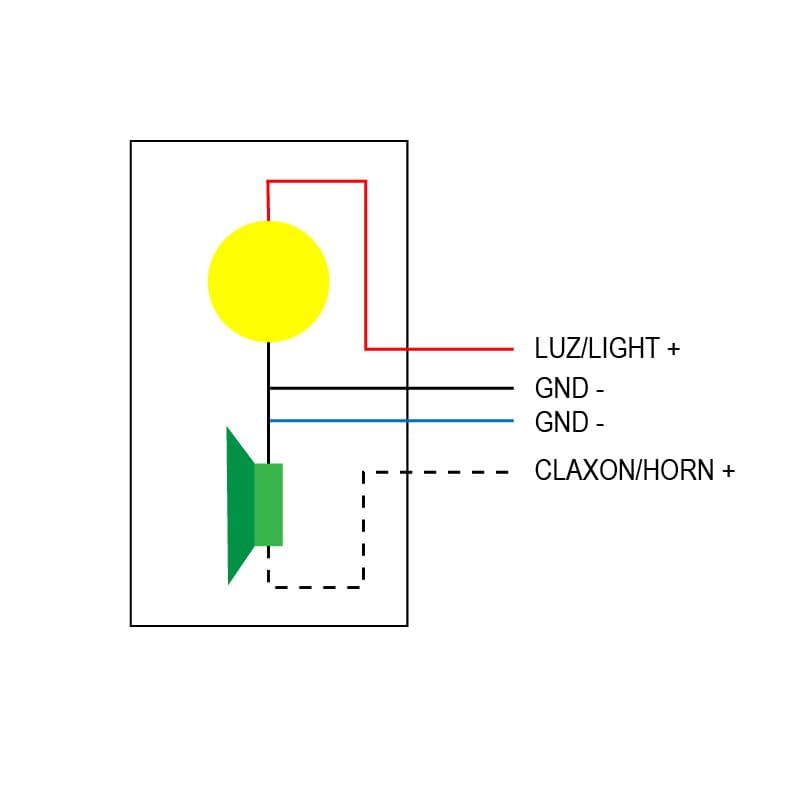 Lampa przednia LED z klaksonem 36V-60V ze złączem SM — zdjęcie 4