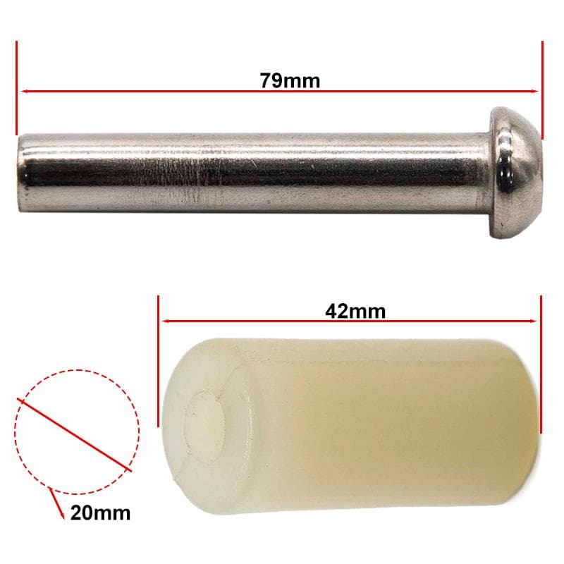 Sworzeń z prętem PU20x42mm 8/M5x73mm do Kugoo S1 — zdjęcie 2
