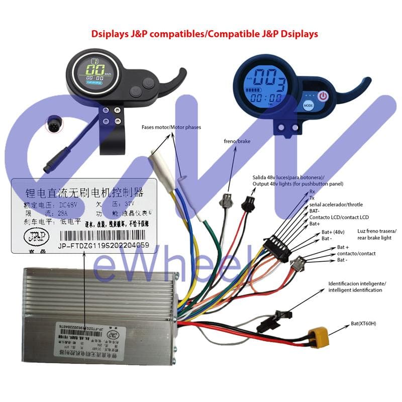 Sterownik 48V 28A 1200W LCD JP [J&P] — zdjęcie 4