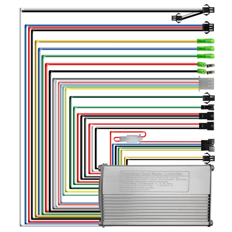 Zestaw elektroniki S886 24/36/48V 13A 250/350/500W — zdjęcie 2