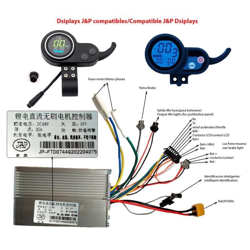 Sterownik 48V 25A 800W LCD JP [J&P] — zdjęcie 4