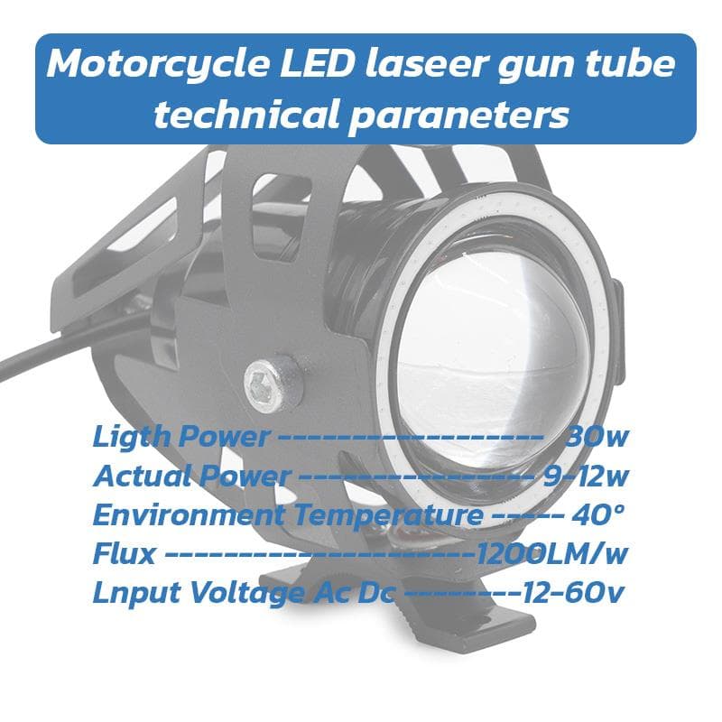 Lampa przednia LED U7 12-80V niebieska — zdjęcie 4