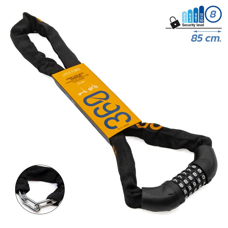 Zapięcie łańcuchowe na szyfr – 85 cm