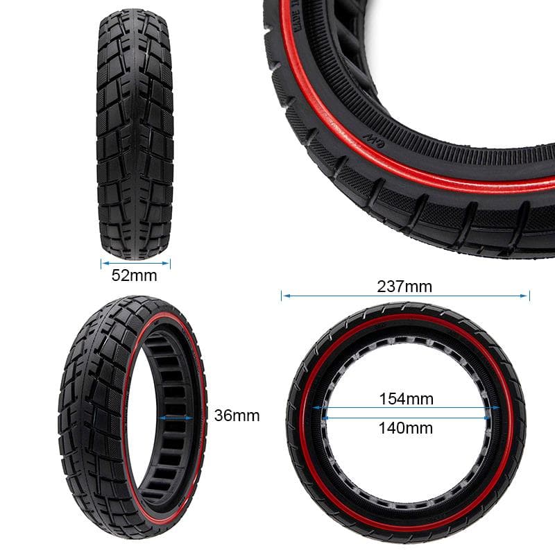 Koło pełne offroad ultralekkie 10x2,125-6,1/B34 czerwona linia — zdjęcie 2