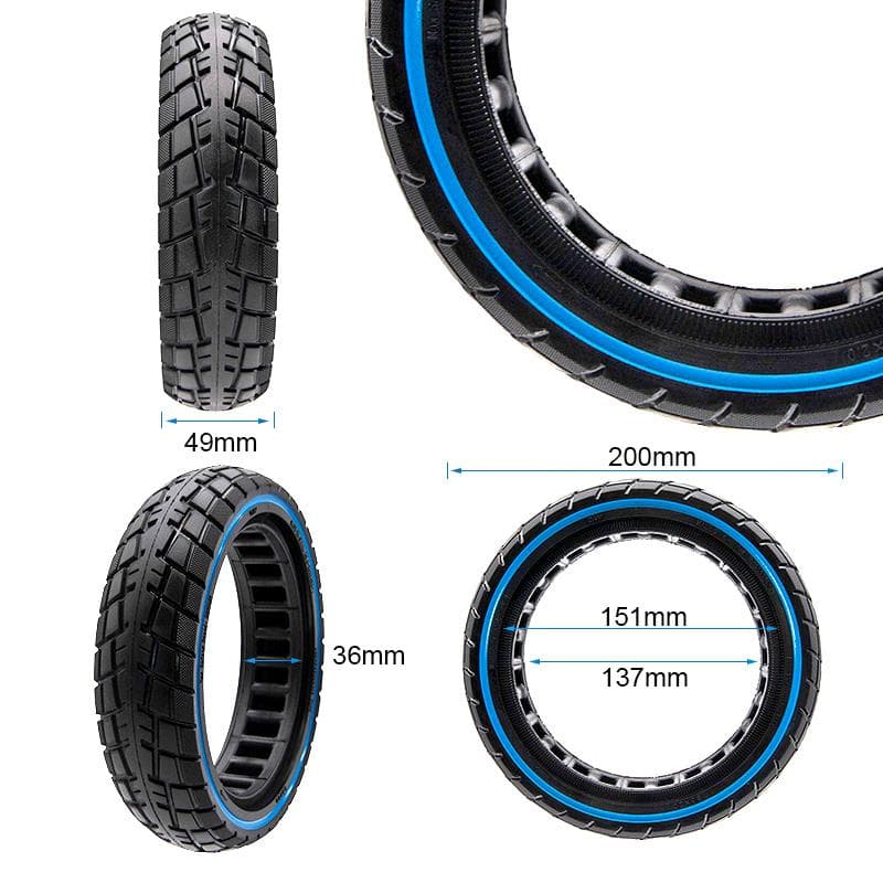 Koło pełne ultralekkie 8,5x2-6,1/B34 offroad niebieska linia — zdjęcie 2