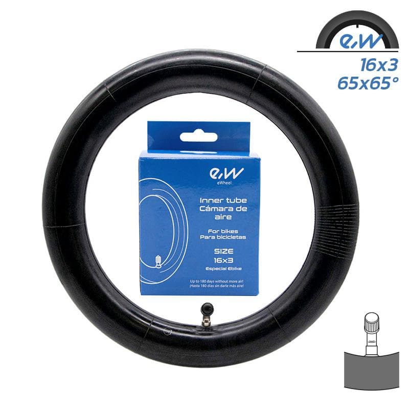 Dętka 16x3 VC 90x90º Ewheel — zdjęcie 6