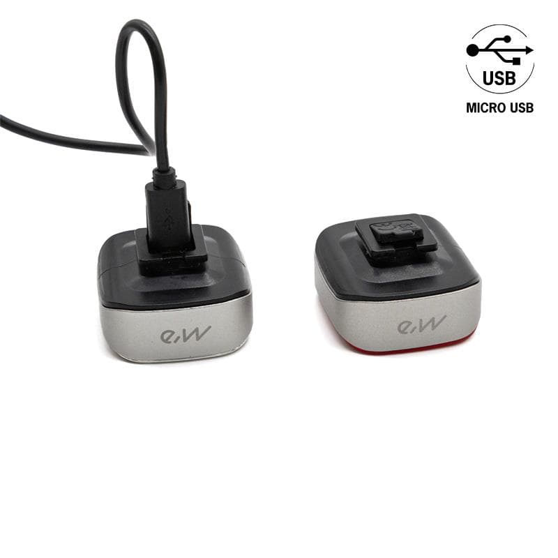Komplet lamp przedniej i tylnej akumulatorowych EWL004 o wysokiej mocy — zdjęcie 5