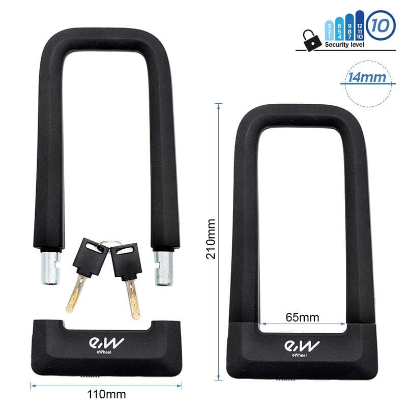 Zapięcie U-lock na klucz EWLK023 czarne — zdjęcie 11