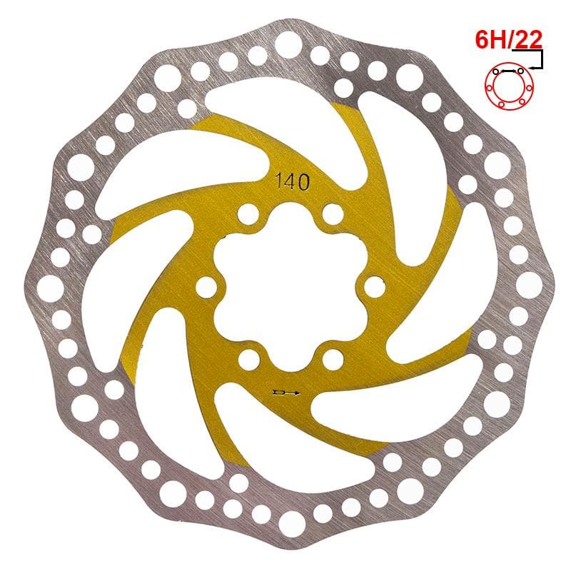 Tarcza hamulcowa R6,1 140mm 6H – żółta