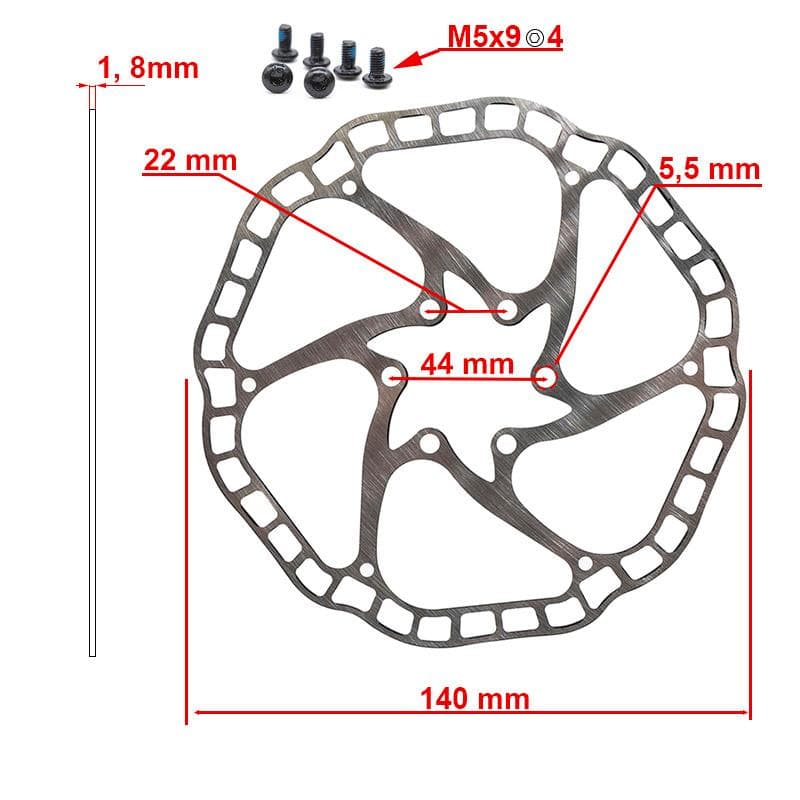 Tarcza hamulcowa EWD001 140mm 6H – srebrna — zdjęcie 2
