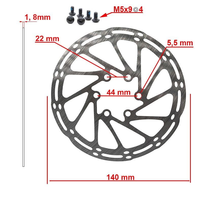 Tarcza hamulcowa EWD002 140mm 6H – srebrna — zdjęcie 2