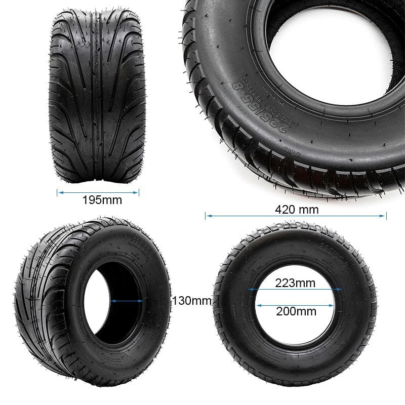 Opona bezdętkowa 18x9,5-8 / 225/55-8 [Feiben] — zdjęcie 2