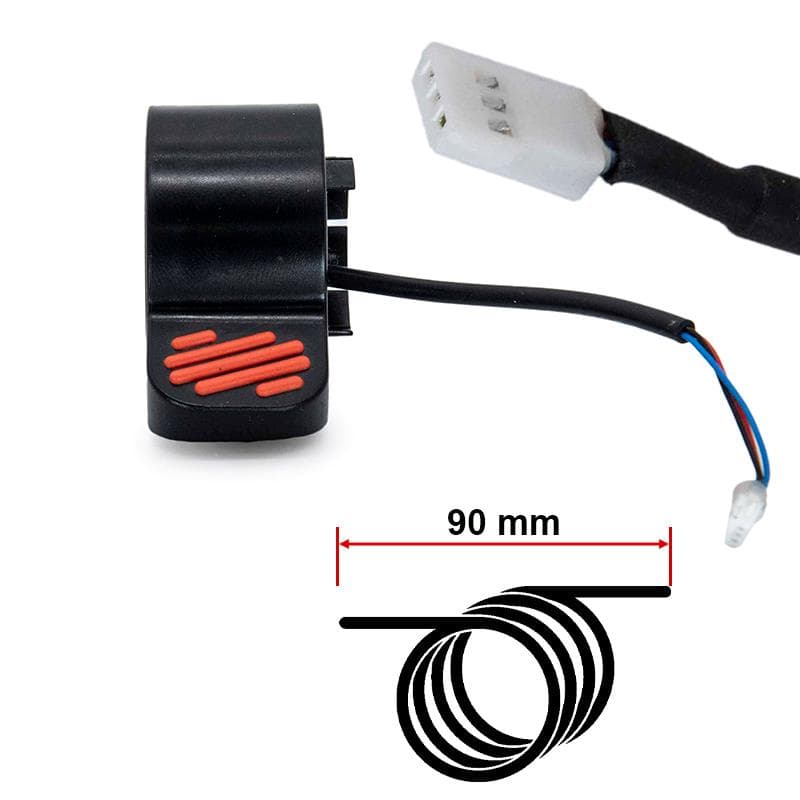 Manetka gazu/hamulec elektryczny L do Ninebot serii ES i E – czerwona — zdjęcie 5