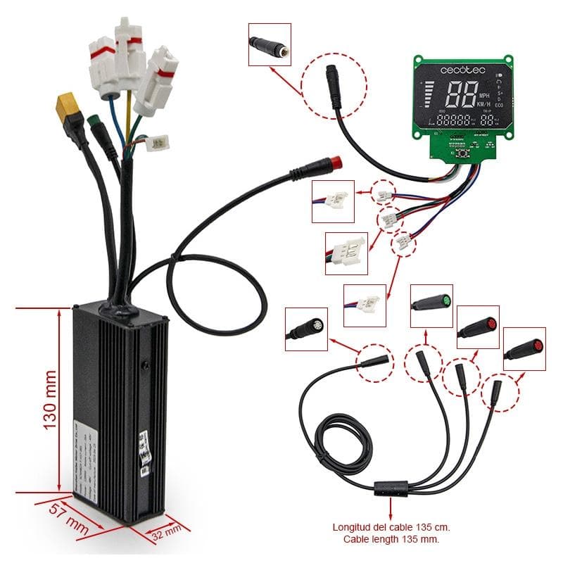 Zestaw elektroniki KC4 48V 25A 1200W do Cecotec Bongo Z (złącze XT90) [Cecotec] — zdjęcie 2