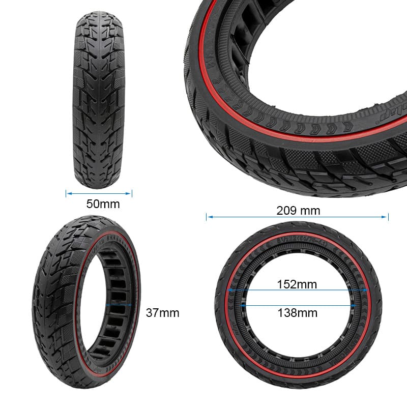 Koło pełne offroad 8,5x2 (50/75-6,1) – czerwone — zdjęcie 2