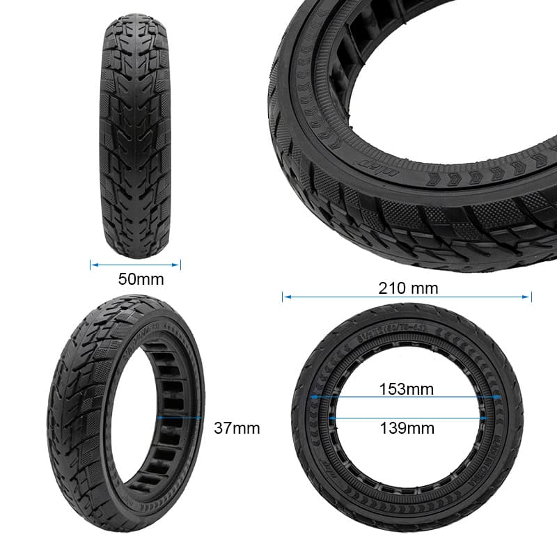 Koło pełne offroad 8,5x2 (50/75-6,1) – czarne — zdjęcie 2