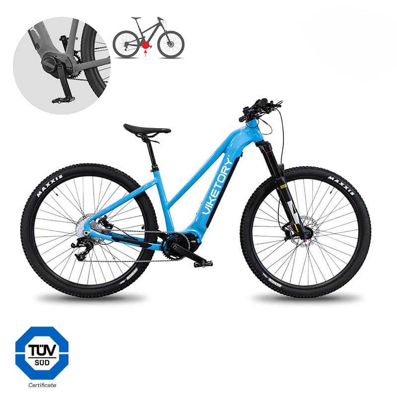 Rower elektryczny Zephir +Plus – MTB – błękitny
