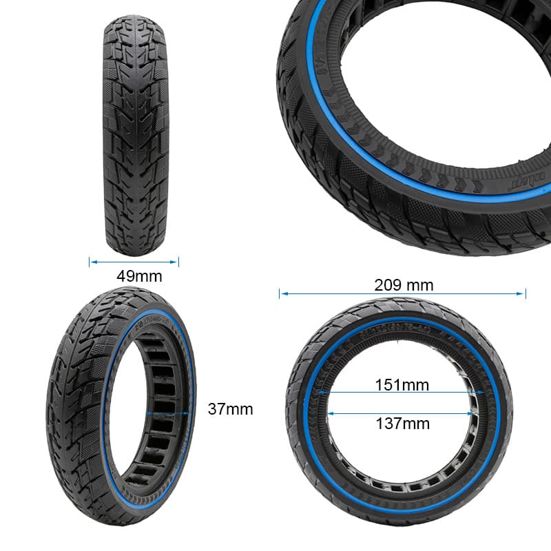 Koło pełne offroad 8,5x2 (50/75-6,1) – niebieskie — zdjęcie 2