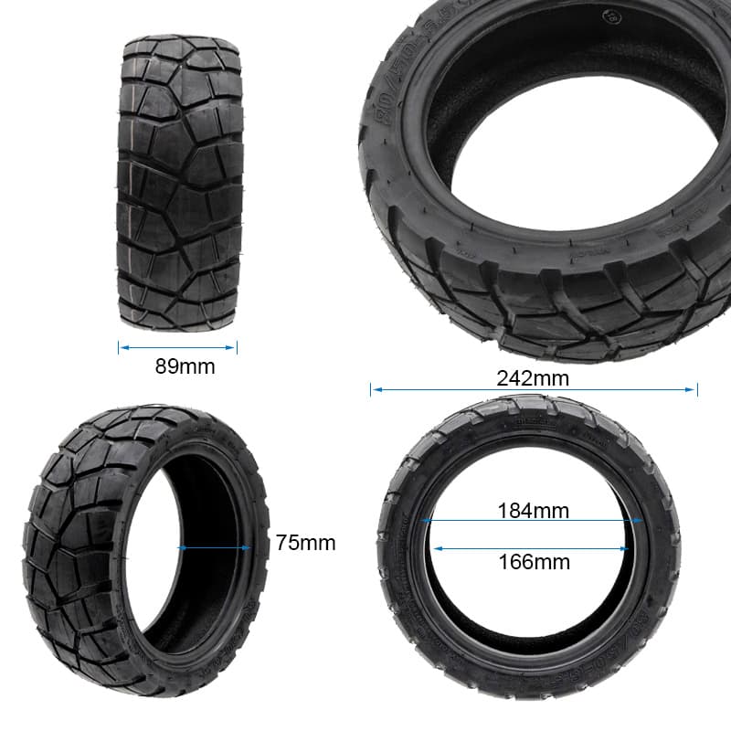 Opona bezdętkowa 80/50-6,5 Ewheel Rhinotrack Runflat — zdjęcie 2