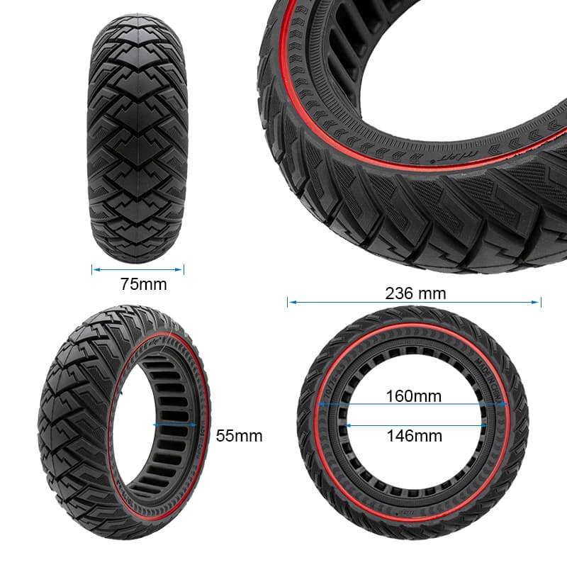 Koło pełne off-road 70/75-6,5 z czerwoną linią — zdjęcie 2
