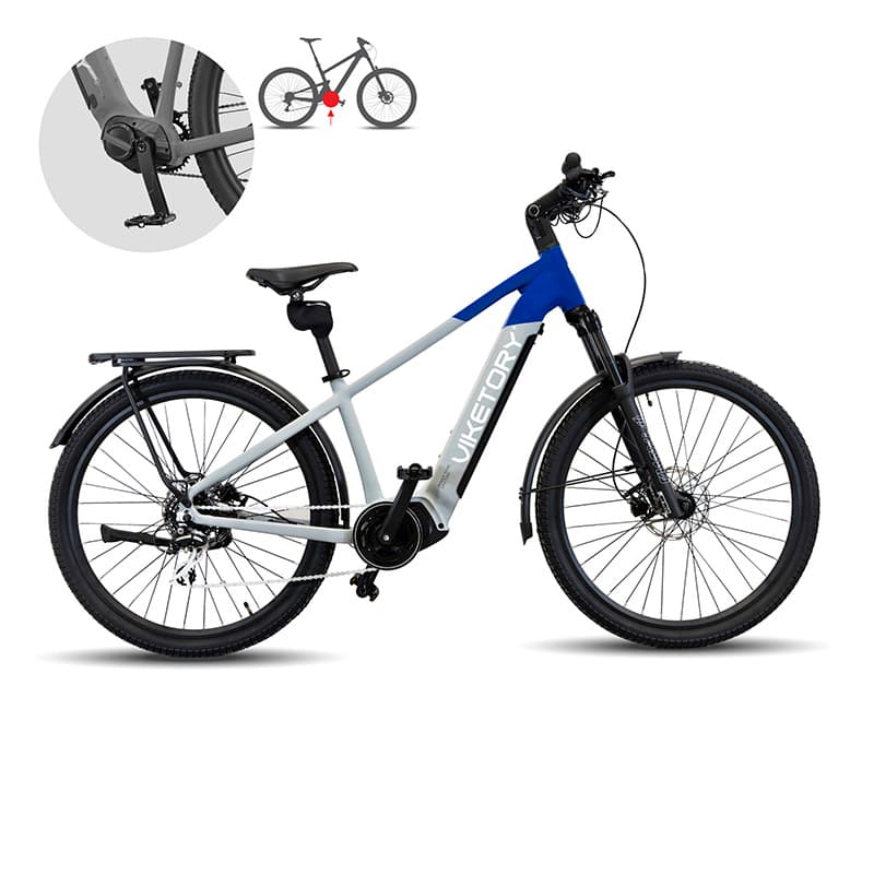 Rower miejski Ventix +Plus – Urban – szary/niebieski — zdjęcie 7