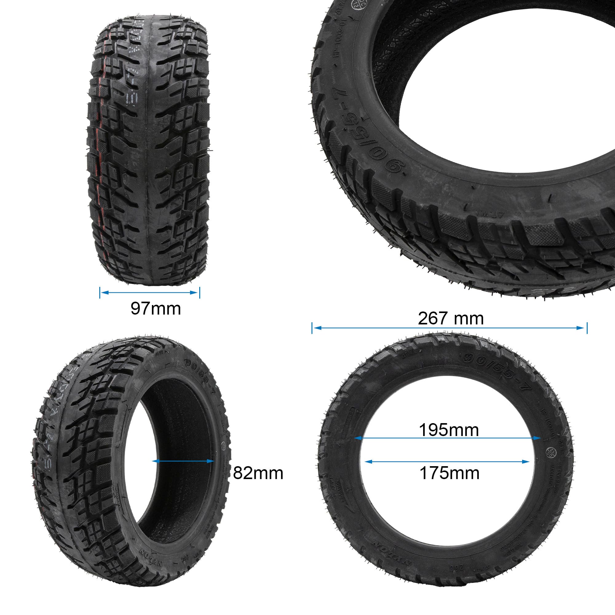 Opona bezdętkowa offroad 90/55-7 — zdjęcie 2