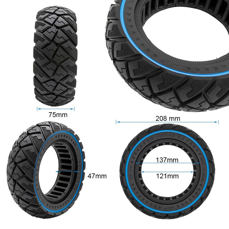 Koło pełne off-road 9x3-5,5 niebieskie — zdjęcie 2