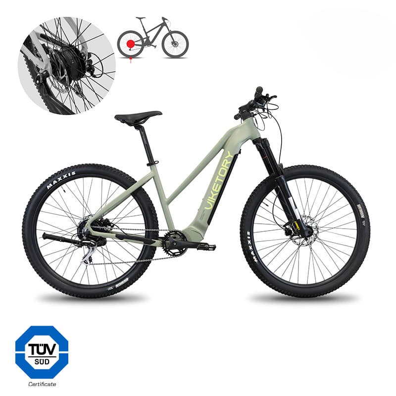 Rower elektryczny Zephir – MTB – zielony militarny