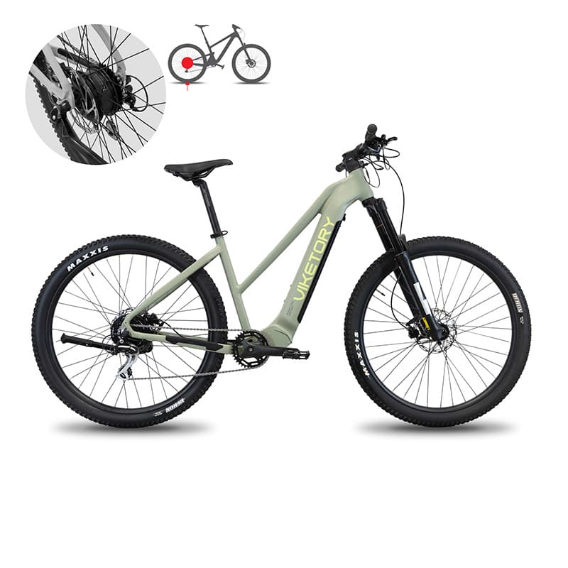 Rower elektryczny Zephir – MTB – zielony militarny — zdjęcie 8