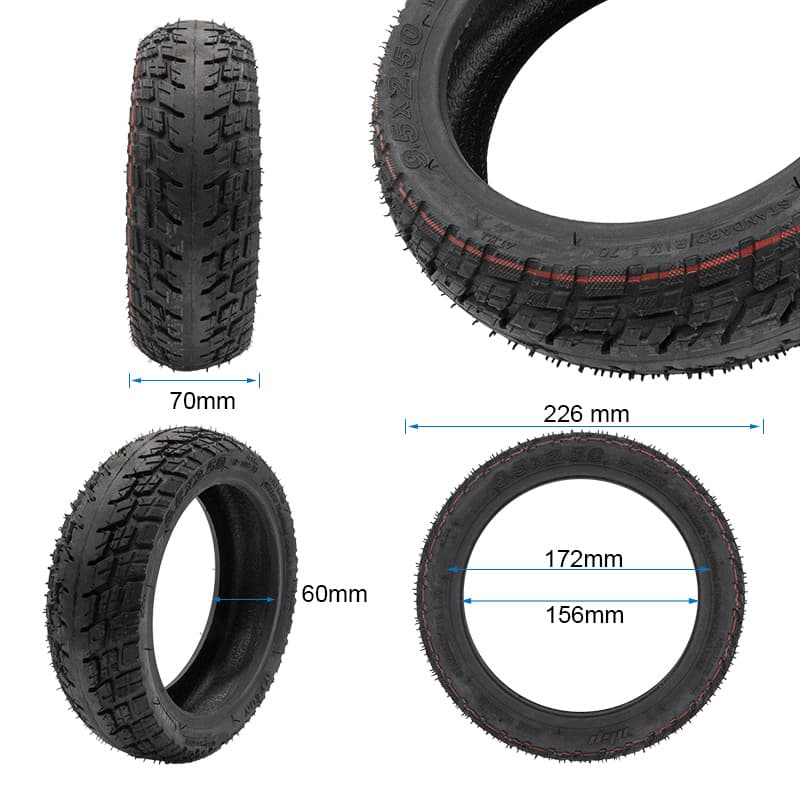Opona bezdętkowa off-road 9,5×2,50 z zaworem — zdjęcie 2