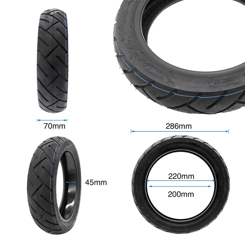 Opona bezdętkowa 12x2,5 CY396 z żelem [Yuanxing] — zdjęcie 2