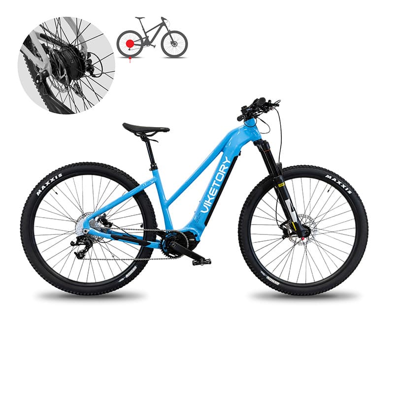 Rower elektryczny Zephir – MTB – błękitny — zdjęcie 7