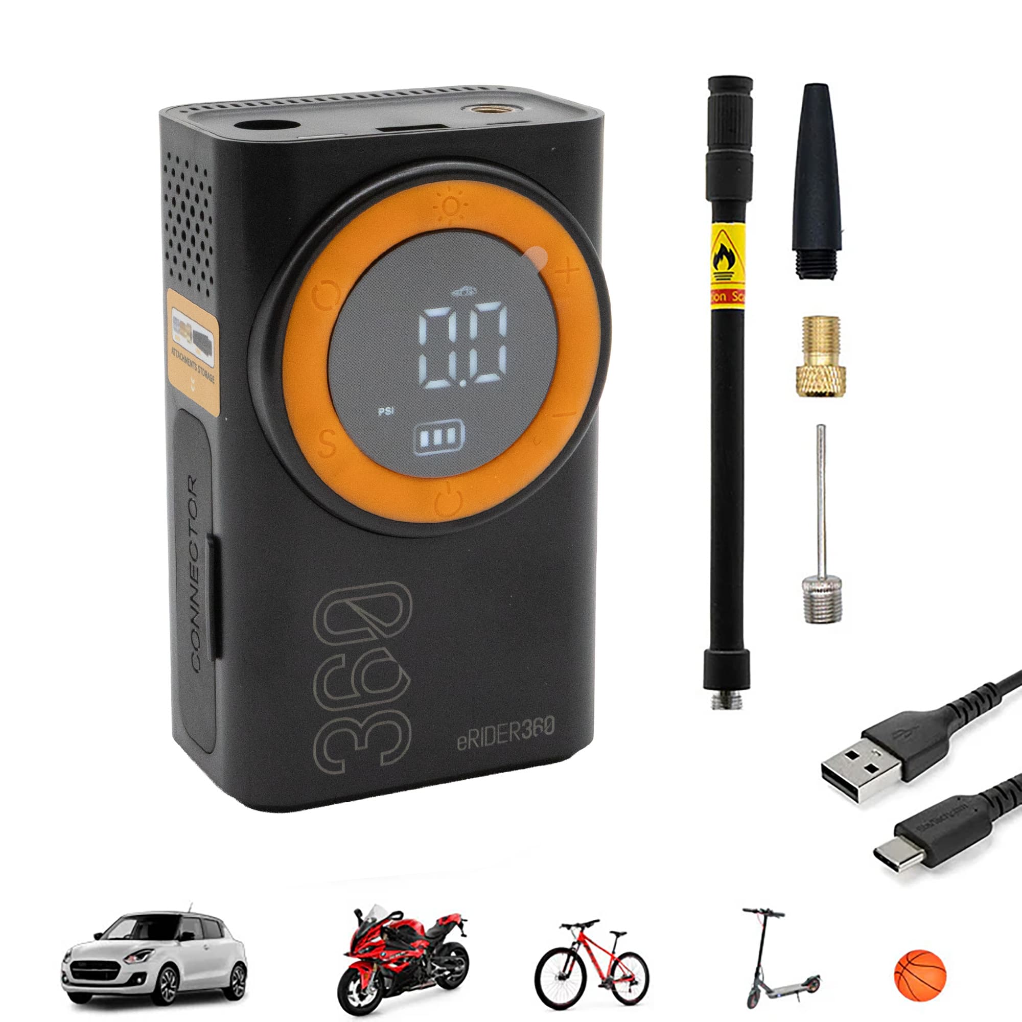 Pompka elektryczna AIR-008 przenośna z funkcją Power Bank