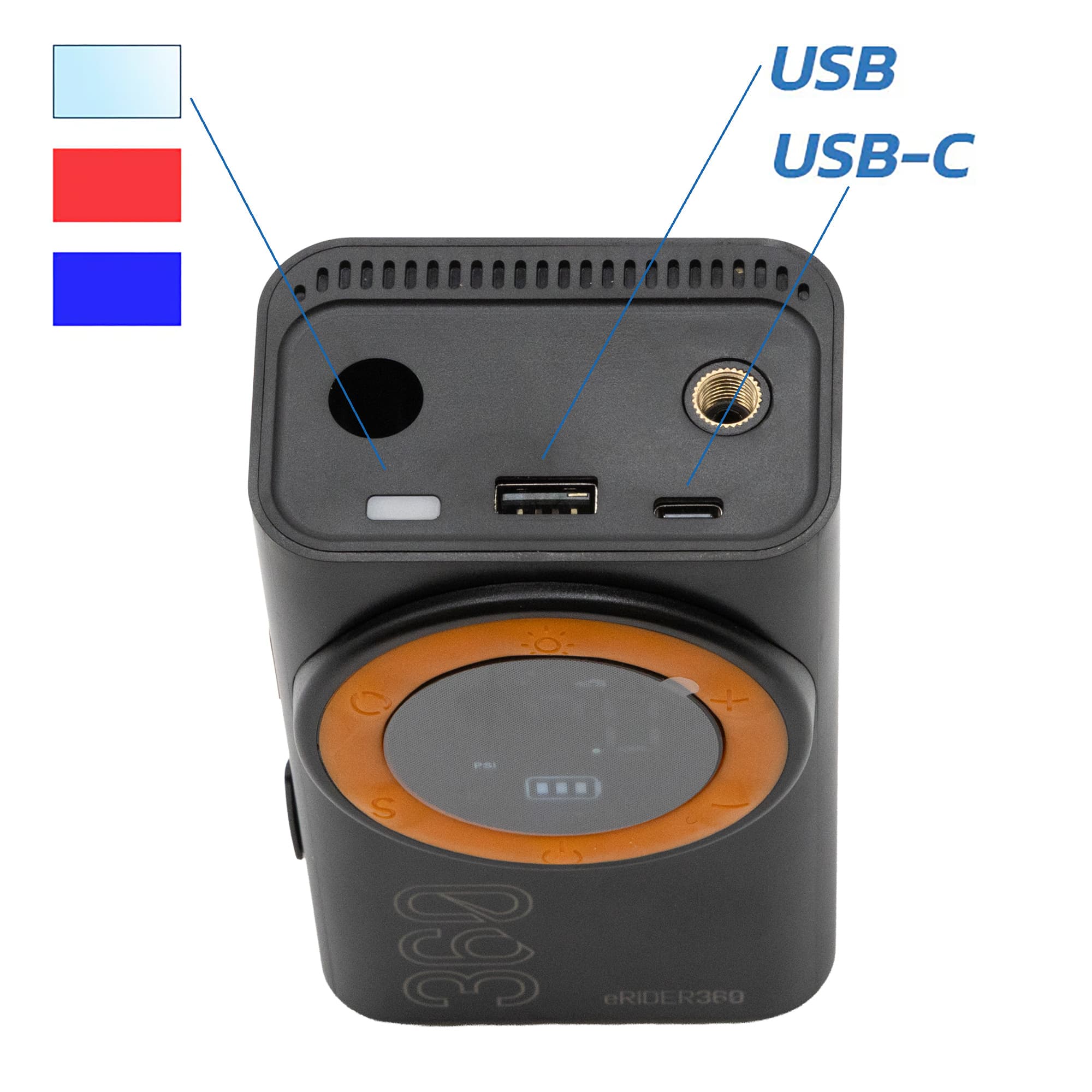 Pompka elektryczna AIR-008 przenośna z funkcją Power Bank — zdjęcie 3