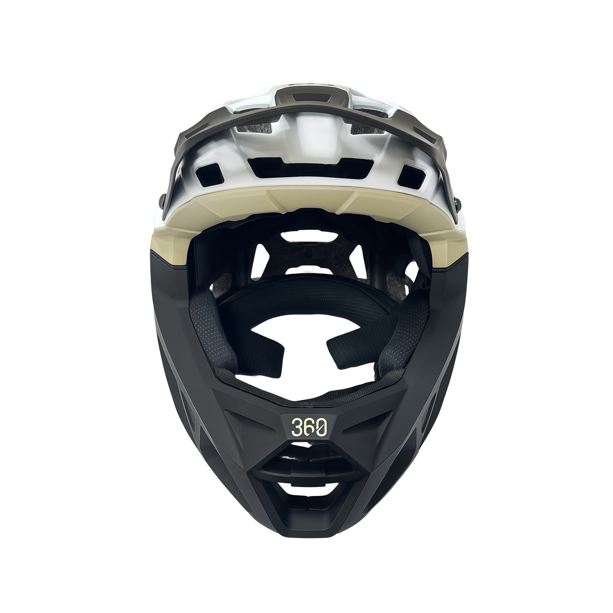 Kask Integra Sport – biały/zielony militarny/czarny — zdjęcie 3