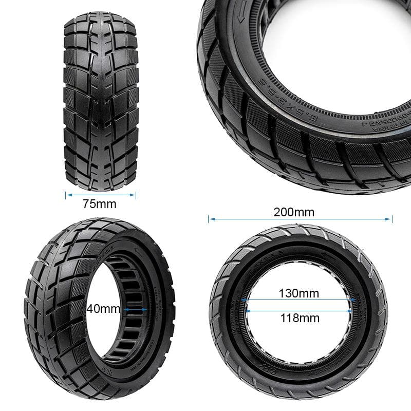 Koło pełne ultralekkie offroad 8,5x3-5,5 – linia czarna — zdjęcie 2