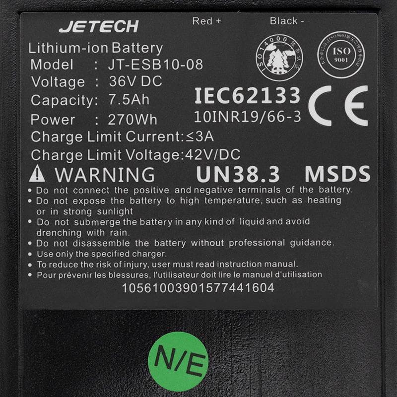 Bateria 36V 7,5Ah do Urbanglide 100XS/100S/100MAX/100 PRO2/350CT/350MAX — zdjęcie 5