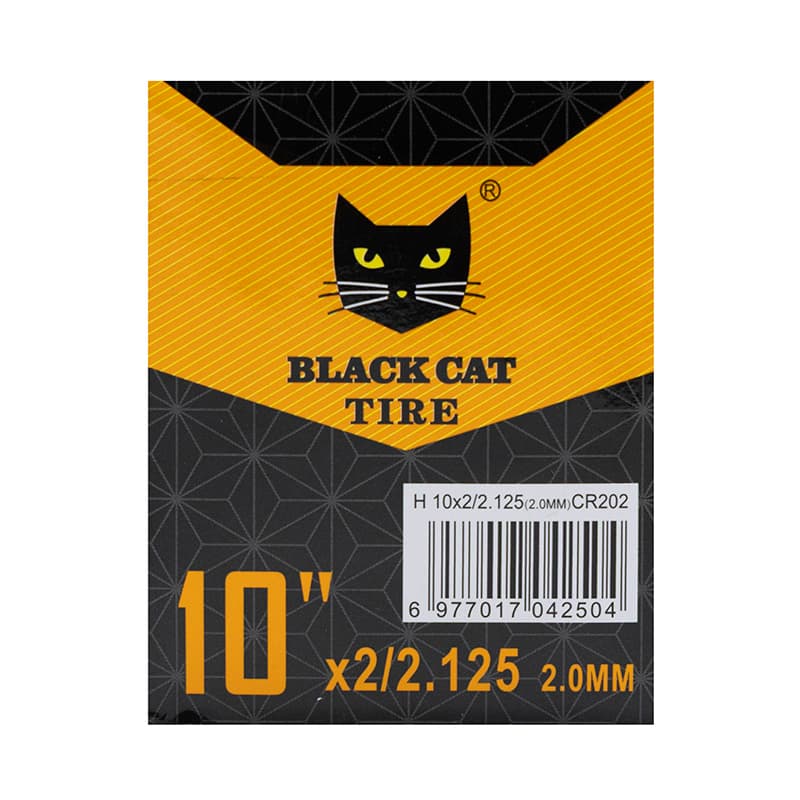 Dętka premium grubość 2,0 mm 10x2/2,125 VC 90x90º – 5 sztuk [Black cat] — zdjęcie 4