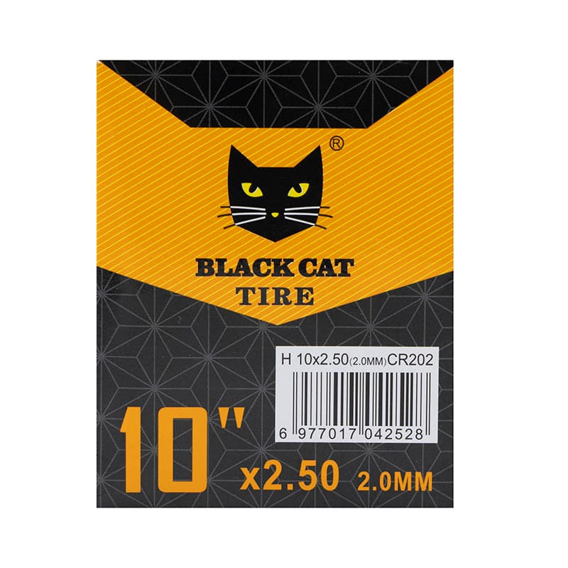 Dętka premium grubość 2,0 mm 10x2,5 VC 90x90º - 5 szt. [Black cat] — zdjęcie 4