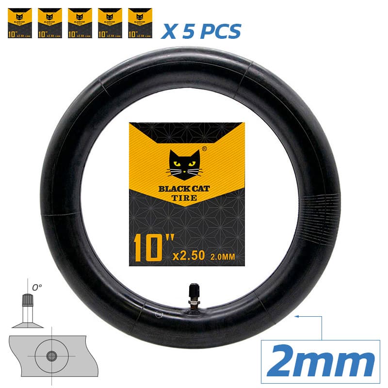 Dętka premium grubość 2,0 mm 10x2,5 VR - 5 szt. [Black cat]