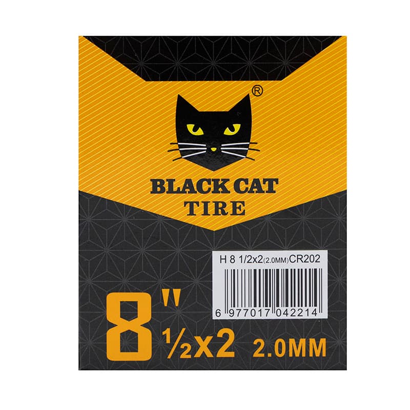 Dętka premium grubość 2,0 mm 8,5x2(156) VC 90x90º - 5 szt. [Black cat] — zdjęcie 4