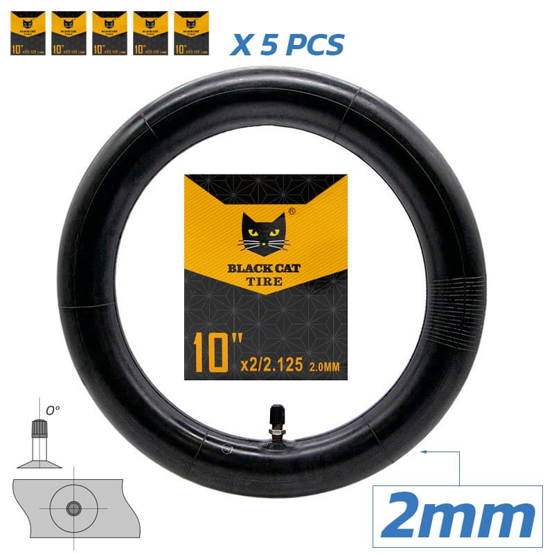 Dętka premium grubość 2,0 mm 10x2/2,125 VR - 5 szt. [Black cat]