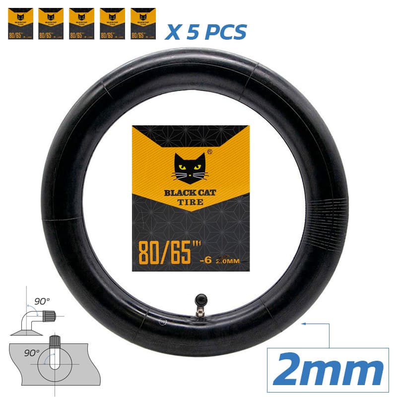 Dętka premium 80/65-6 2,0 mm VC 90x90º - 5 szt. [Black cat]