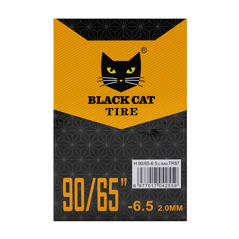 Dętka premium 90/65-6,5 2,0 mm VC 90x90º - 5 szt. [Black cat] — zdjęcie 4