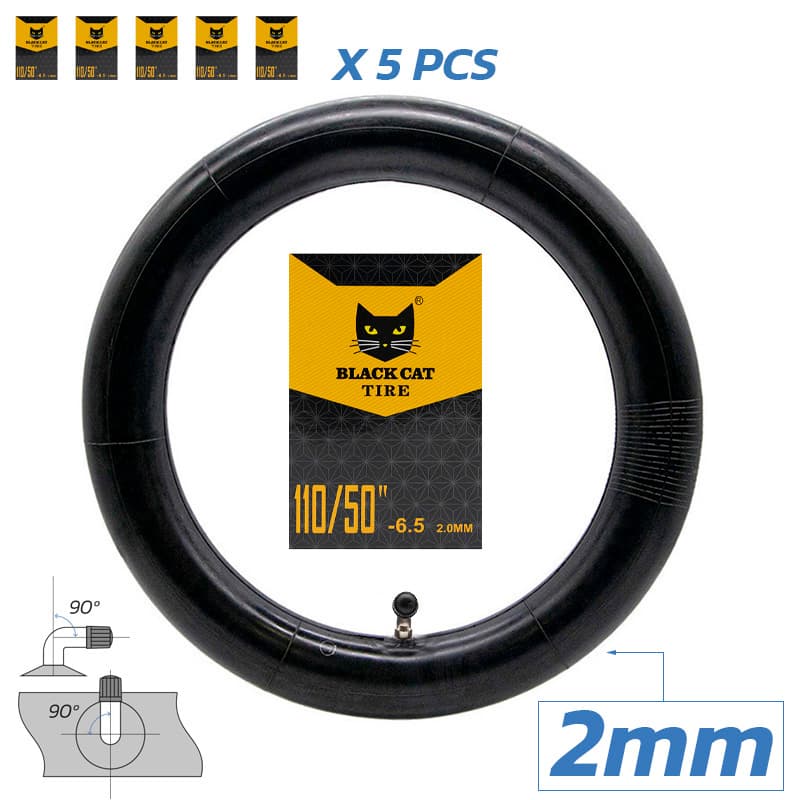 Dętka premium 110/50-6,5 2,0 mm VC 90x90º - 5 szt. [Black cat]