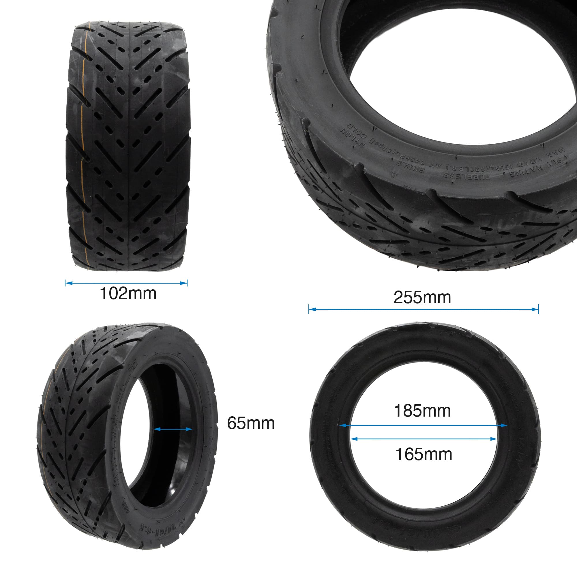Opona bezdętkowa cityroad 90/65-6,5 z żelem eWheel Pantherurban — zdjęcie 2